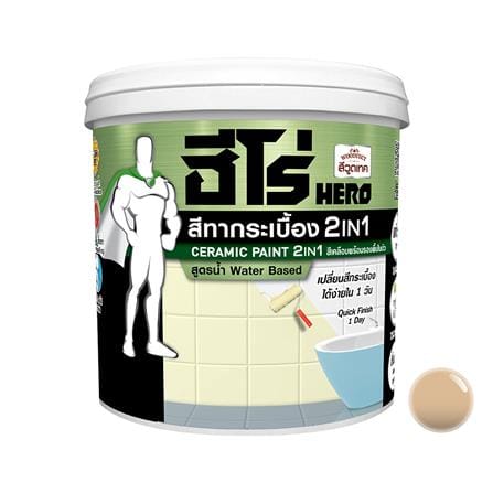 สีทากระเบื้อง ชนิดกึ่งเงา WOODTECT HERO 2IN1 H2-C0...
