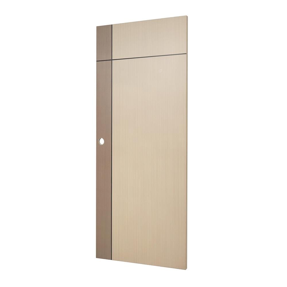 ประตูห้องน้ำ UPVC AZLE L0A-G2C 70X200 ซม. สี WALNUT/BEECH เจาะลูกบิด