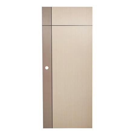 ประตูห้องน้ำ UPVC AZLE L0A-G2C 70X200 ซม. สี WALNUT/BEECH เจาะลูกบิด_0