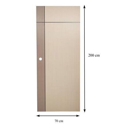 ประตูห้องน้ำ UPVC AZLE L0A-G2C 70X200 ซม. สี WALNUT/BEECH เจาะลูกบิด_6