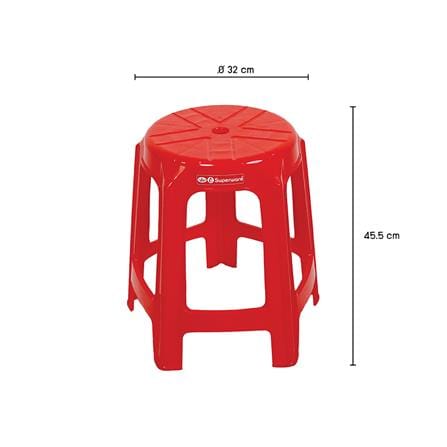 เก้าอี้พลาสติก SUPERWARE CH-61 สีแดง_3