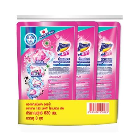 รีฟิลน้ำยาซักผ้า ATTACK 3D SOFT 630 มล. ROMANTIC LOVE 2แถม1_1