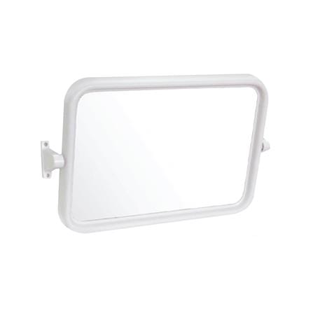กระจกพลาสติกบานเดี่ยวเหลี่ยม ELEGANCE EG-9599 สีขาว