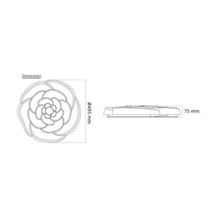 ไฟเพดาน LED SHINING S-CE05500C-1 19 นิ้ว 55 วัตต์ DAYLIGHT/COOL WHITE/WARM WHITE สีขาว_10