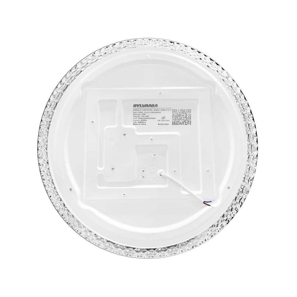 ไฟเพดาน LED SYLVANIA OVALO CRYSTAL RING 16 นิ้ว 36 วัตต์ DAYLIGHT/COOL WHITE/WARM WHITE สีขาว