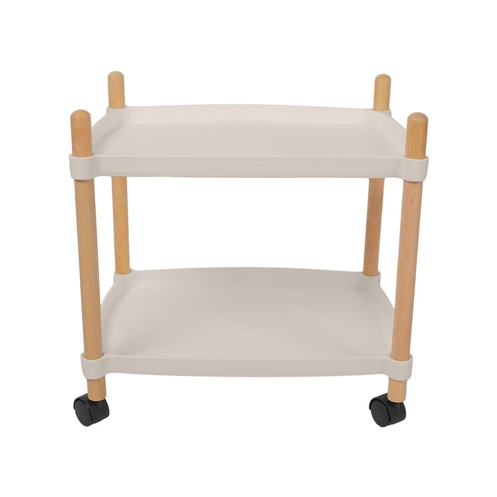 ชั้นวาง 2 ชั้น มีล้อ STACKO FOREST 47x31x52 ซม. สี TAUPE