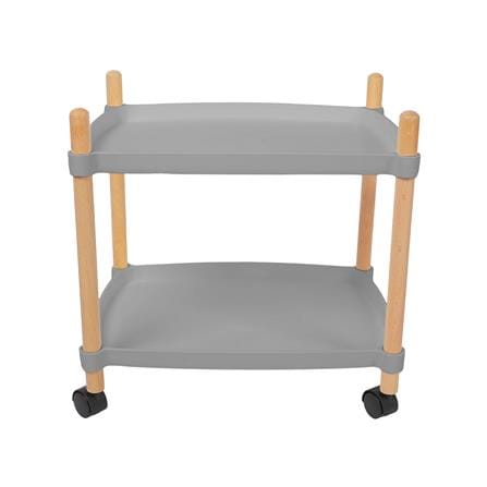 ชั้นวาง 2 ชั้น มีล้อ STACKO FOREST 47x31x52 ซม. สีเทา_2