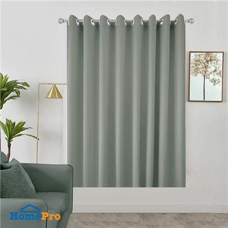 ผ้าม่าน EYELET HOME LIVING STYLE TROOPER UV 270X160 ซม. สีเทา_4
