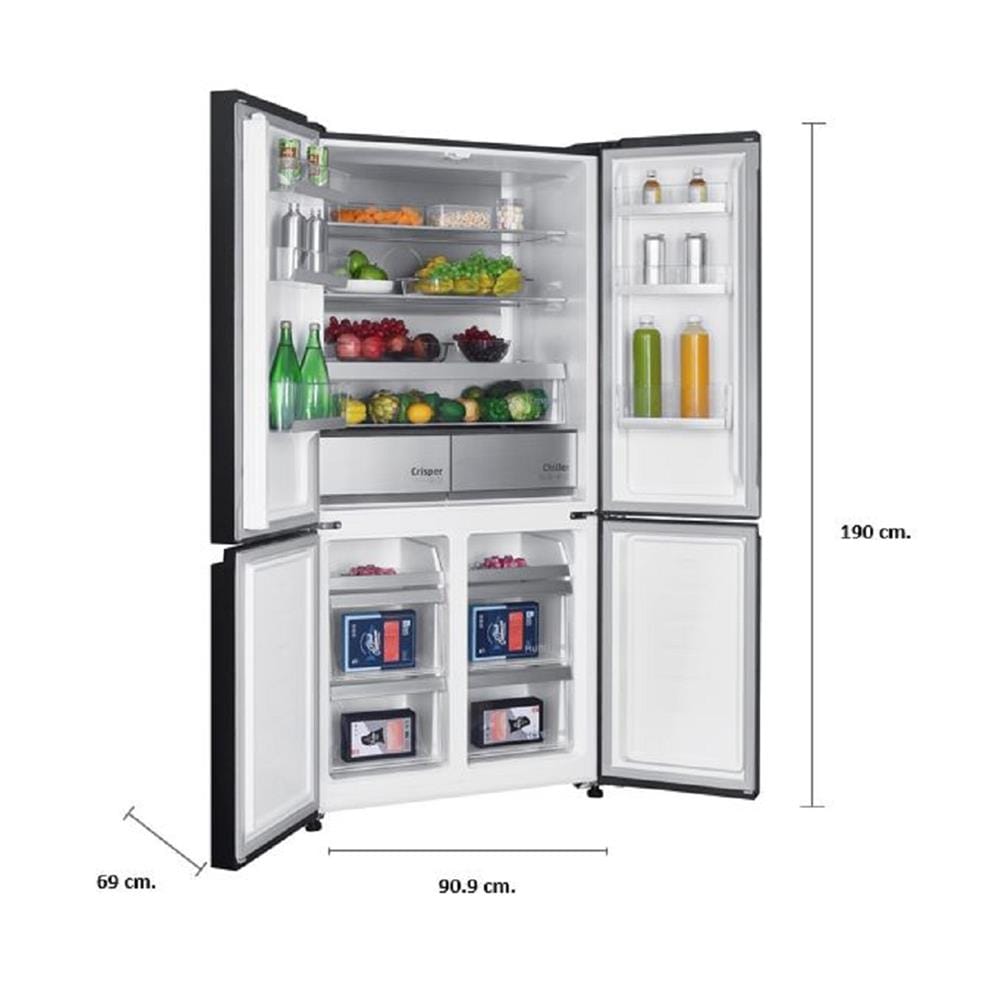 ตู้เย็น MULTI DOOR BEKO GNO52251HFSGBL 18.4 คิว กระจกน้ำเงิน