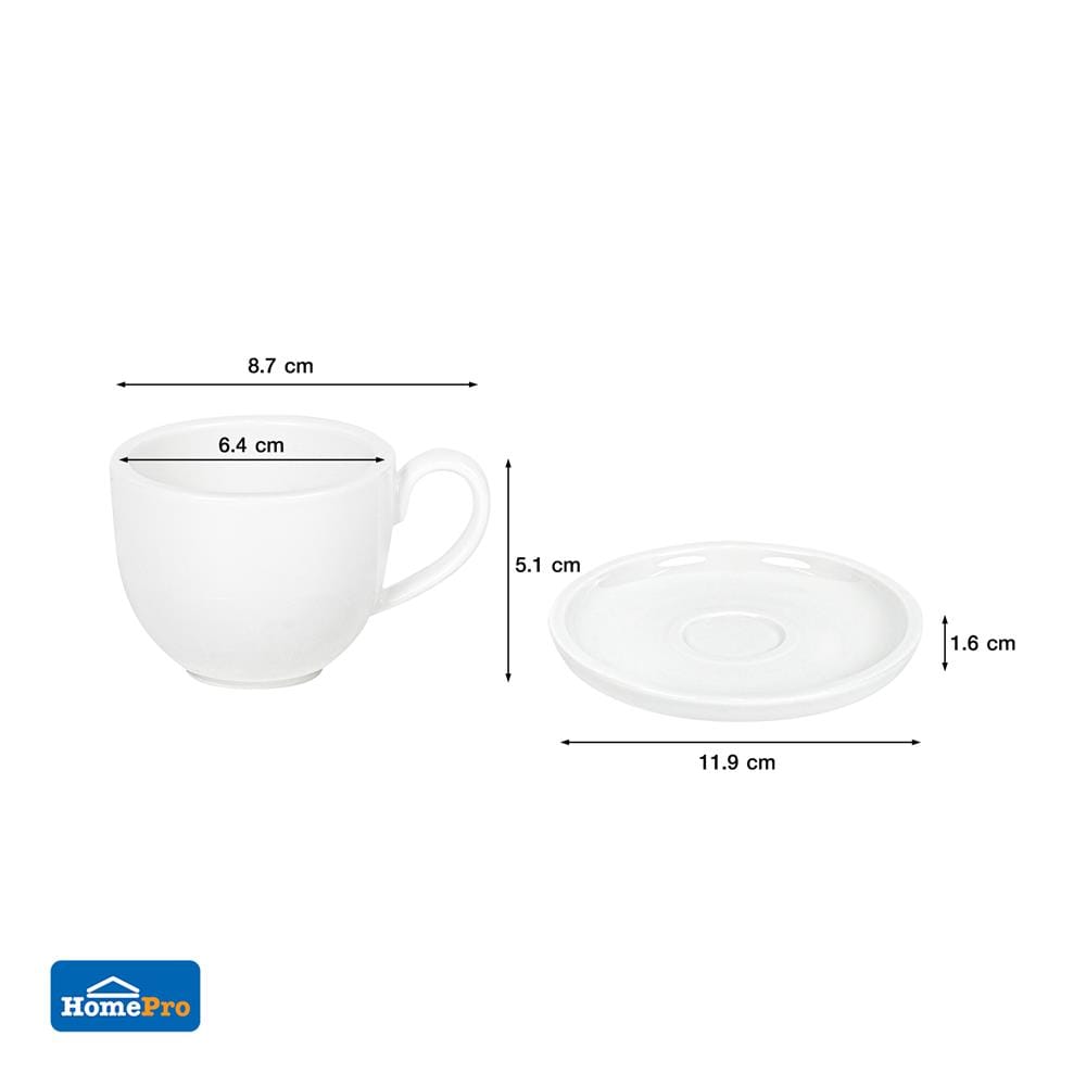 ชุดถ้วยกาแฟ PORCELAIN 90 มล. KECH SNOW CUTE สีขาว