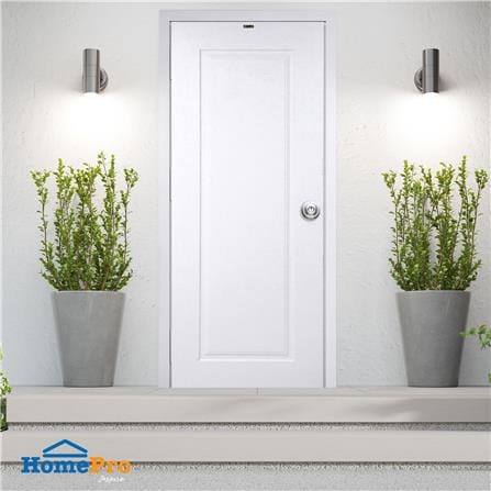 ประตูภายนอก UPVC AZLE PZN4 80X200 ซม. สีขาว เจาะลูกบิด_5