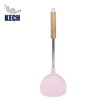 ตะหลิวจีนโค้ง 39 ซม. KECH PINKY ด้ามไม้_0