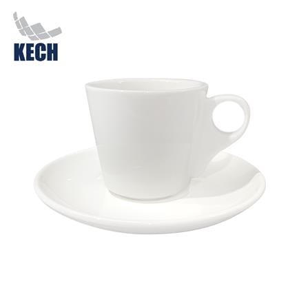 ชุดถ้วยกาแฟ PORCELAIN 90 มล. KECH SNOW CONE สีขาว_0