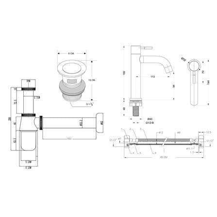 ชุดก๊อกอ่างล้างหน้า DONMARK GL-5122 สเตนเลส_2