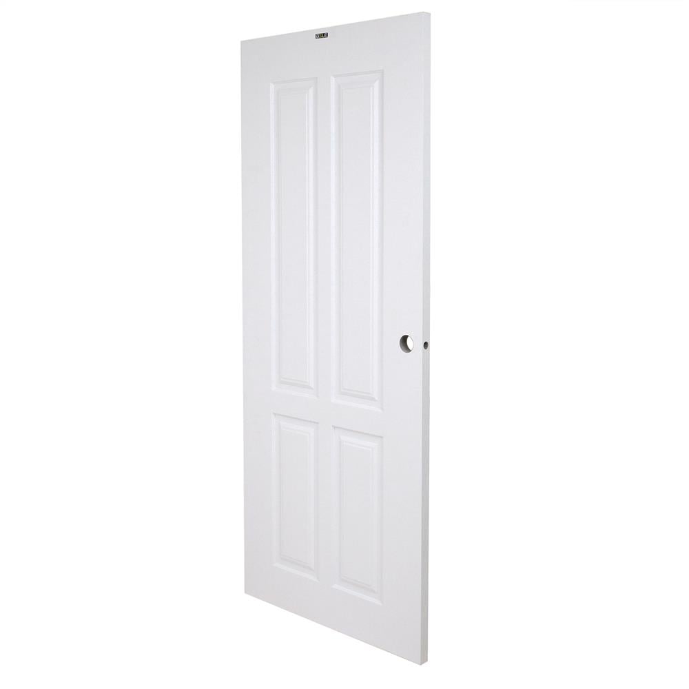 ประตูภายนอก UPVC AZLE PZN5 80X200 ซม. สีขาว เจาะลูกบิด