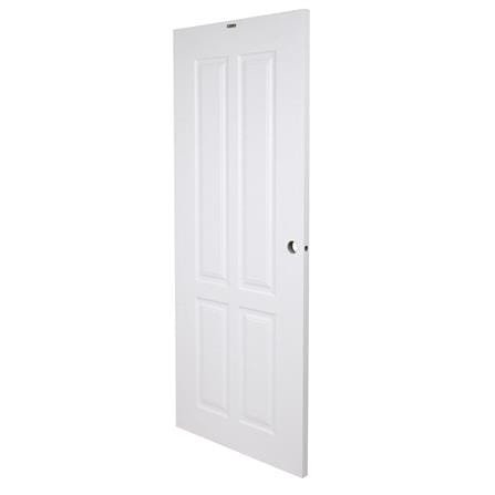 ประตูภายนอก UPVC AZLE PZN5 80X200 ซม. สีขาว เจาะลูกบิด_1