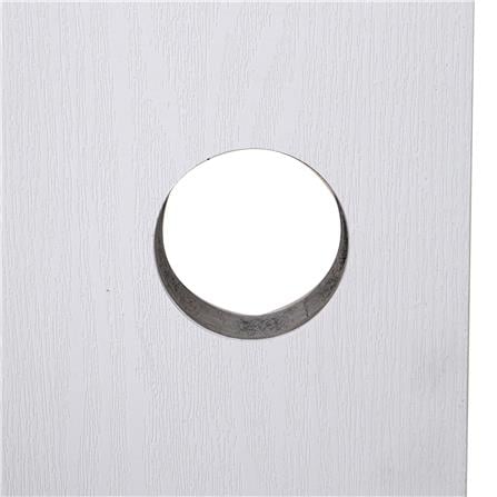 ประตูภายนอก UPVC AZLE PZN5 80X200 ซม. สีขาว เจาะลูกบิด_2