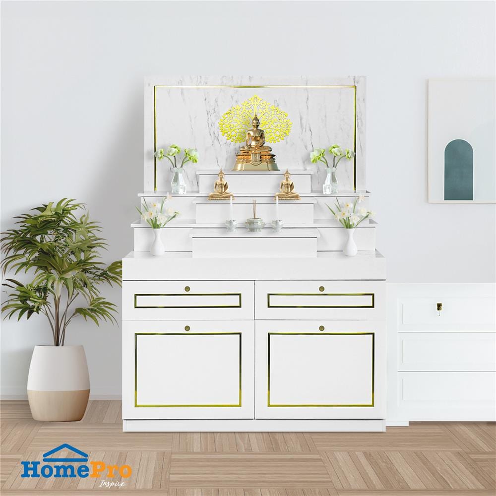 ตู้พระ FURDINI MINGMONGKOL 120 ซม. สีขาว/ลายหิน