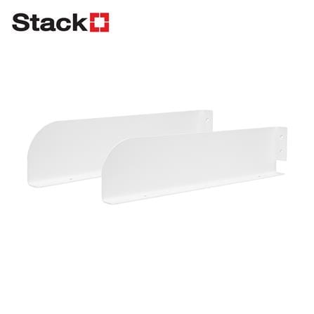 แขนรับชั้นเหล็ก STACKO FLEXI 30 ซม. ขอบสูง สีขาว (L,R)_0