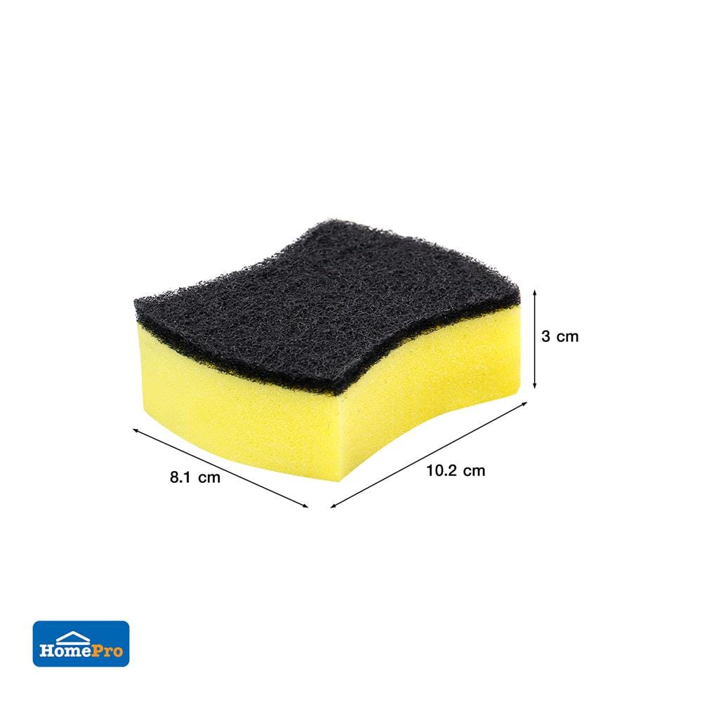 ฟองน้ำพร้อมใยขัด ACCO C-NAMI 10.2x8.1x3 ซม. แพ็ก 5 ชิ้น