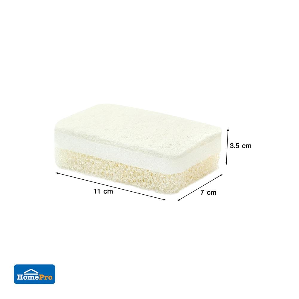ฟองน้ำพร้อมใยขัดหนา 3 ชั้น ACCO C-NAMI 11x7x3.5ซม. แพ็ก 5 ชิ้น