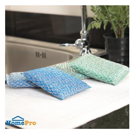 ฟองน้ำหุ้มตาข่ายซิลเวอร์ ACCO C-NAMI 12.5x9x1.8 ซม. แพ็ก 4 ชิ้น_4