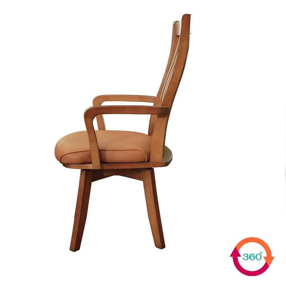 เก้าอี้ห้องอาหารหมุนได้ FURDINI SYMPHONY สี LIGHT WALNUT