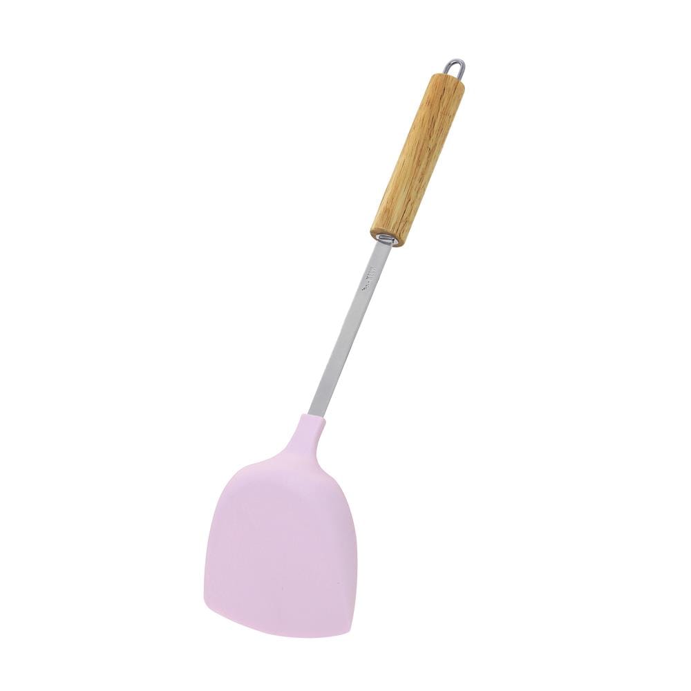 ตะหลิวจีนหนา 37 ซม. KECH PINKY ด้ามไม้