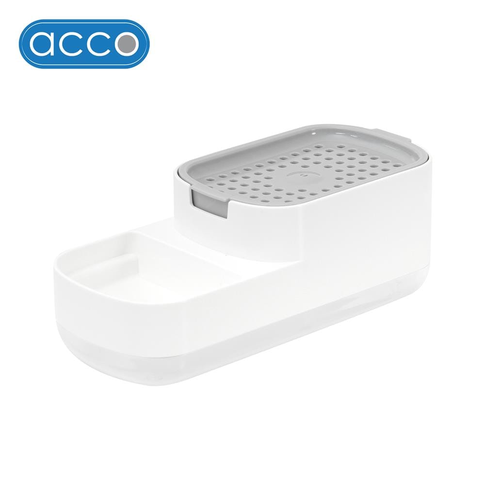 กล่องวางฟองน้ำและกดน้ำยาล้างจาน ACCO 600 มล. สีขาว