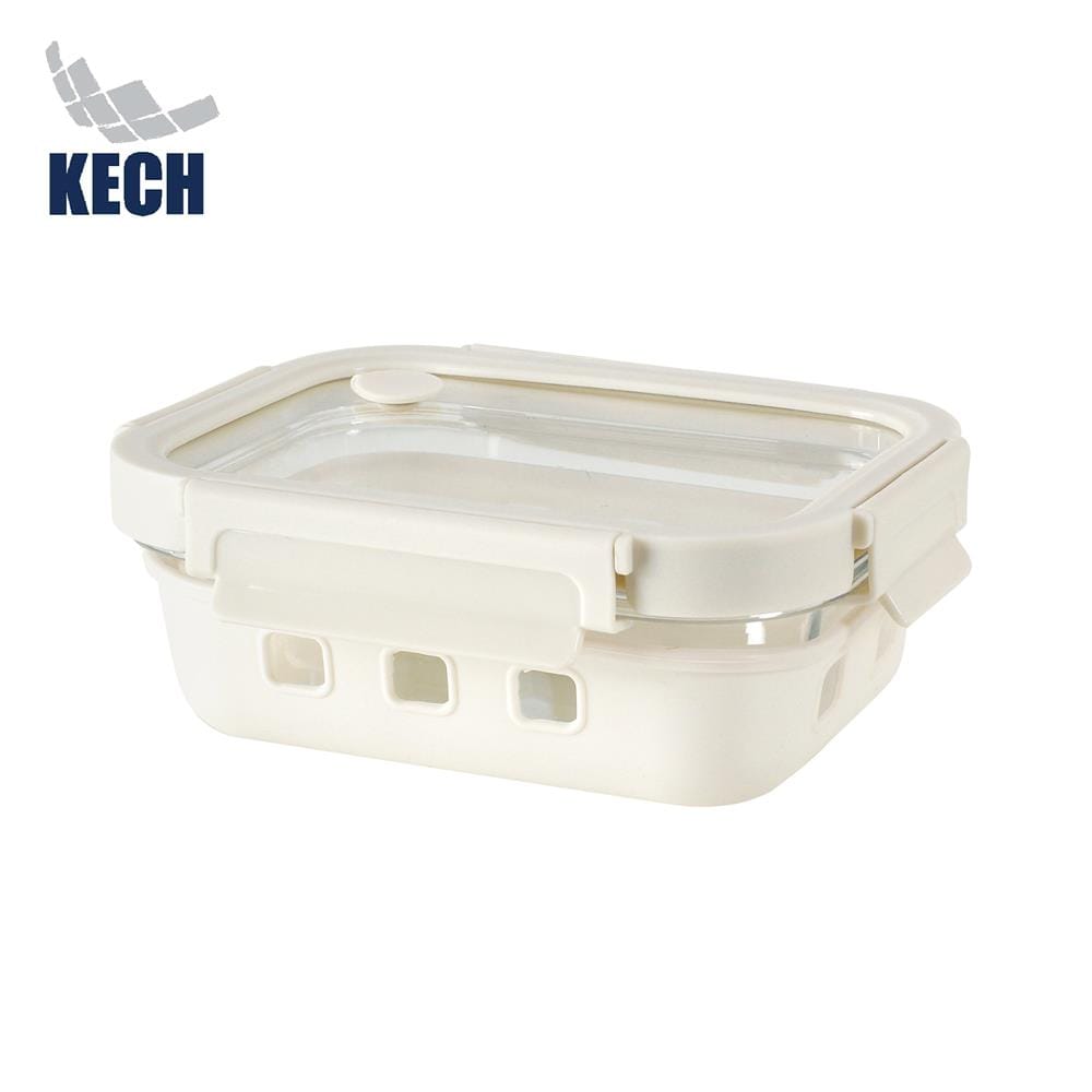 กล่องอาหารแก้ว KECH PEARLA 0.64 ลิตร สีครีม