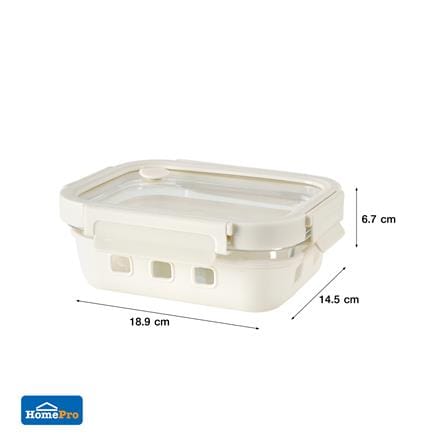 กล่องอาหารแก้ว KECH PEARLA 0.64 ลิตร สีครีม_8