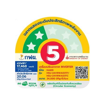 แอร์ผนัง HAIER HSU-24VRWA03T 24000 บีทียู อินเวอร์เตอร์_3