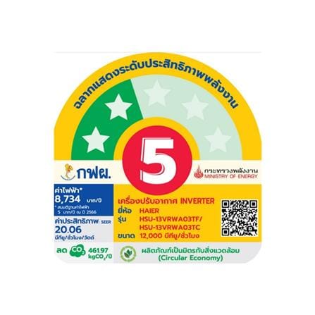 แอร์ผนัง HAIER HSU-13VRWA03T 12000 บีทียู อินเวอร์เตอร์_3