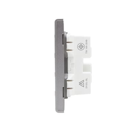 ชุดเต้ารับคู่ 3 ขา 2 ช่อง SAHN D102L-SL สีเงิน_3