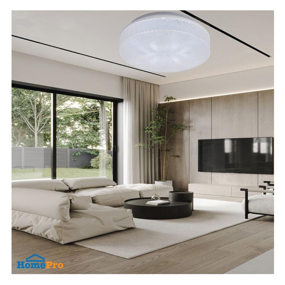 ไฟเพดาน LED SYLVANIA OVALO CRYSTAL AURA 13.58 นิ้ว 36 วัตต์ DAYLIGHT/COOL WHITE/WARM WHITE สีขาว