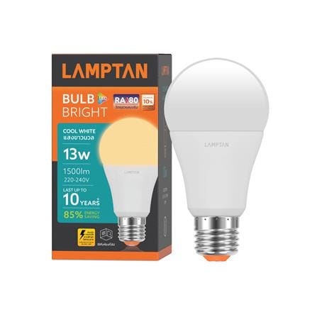 หลอด LED LAMPTAN A60 BRIGHT 13 วัตต์ COOL WHITE E27_2