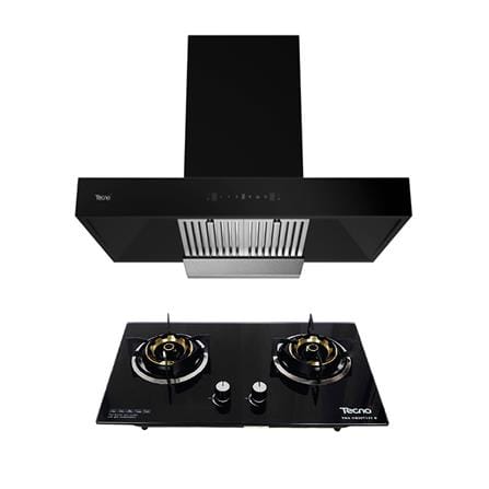 เตาฝัง+เครื่องดูดควัน TECNOSTAR HD90MC/B+HB207141B