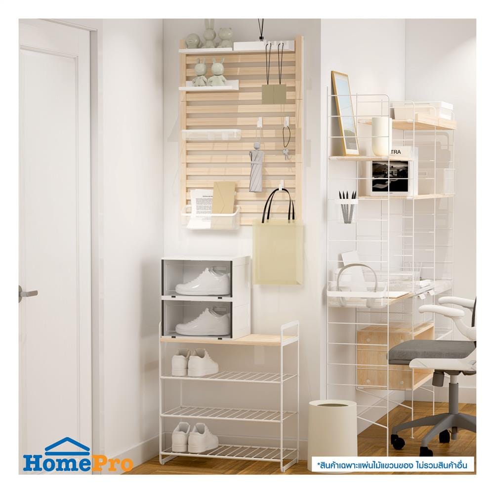แผ่นไม้แขวนของ STACKO EZY 62x27.5x2 ซม. สีไวท์โอ๊ค