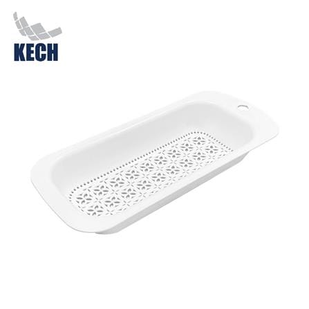 ตะกร้าล้างผักพาดซิงค์ KECH สีขาว_0