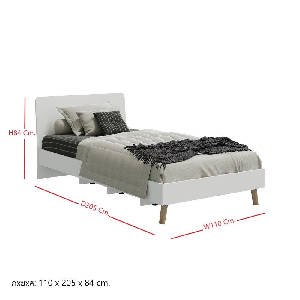 เตียง 3.5 ฟุต KONCEPT PLAYEAH 19223553 สีขาว