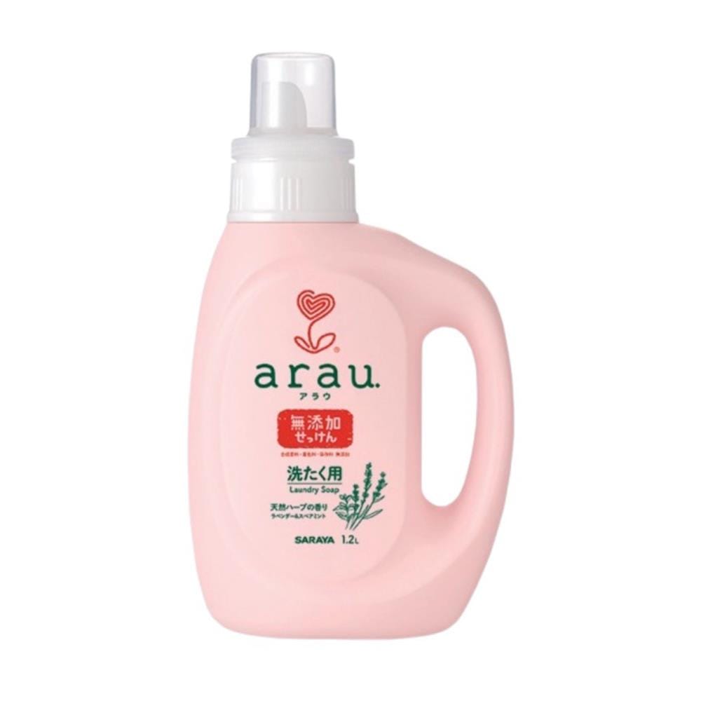 น้ำยาซักผ้าออร์แกนิก ARAU 1.2 ลิตร กลิ่นลาเวนเดอร์และสเปียร์มินท์