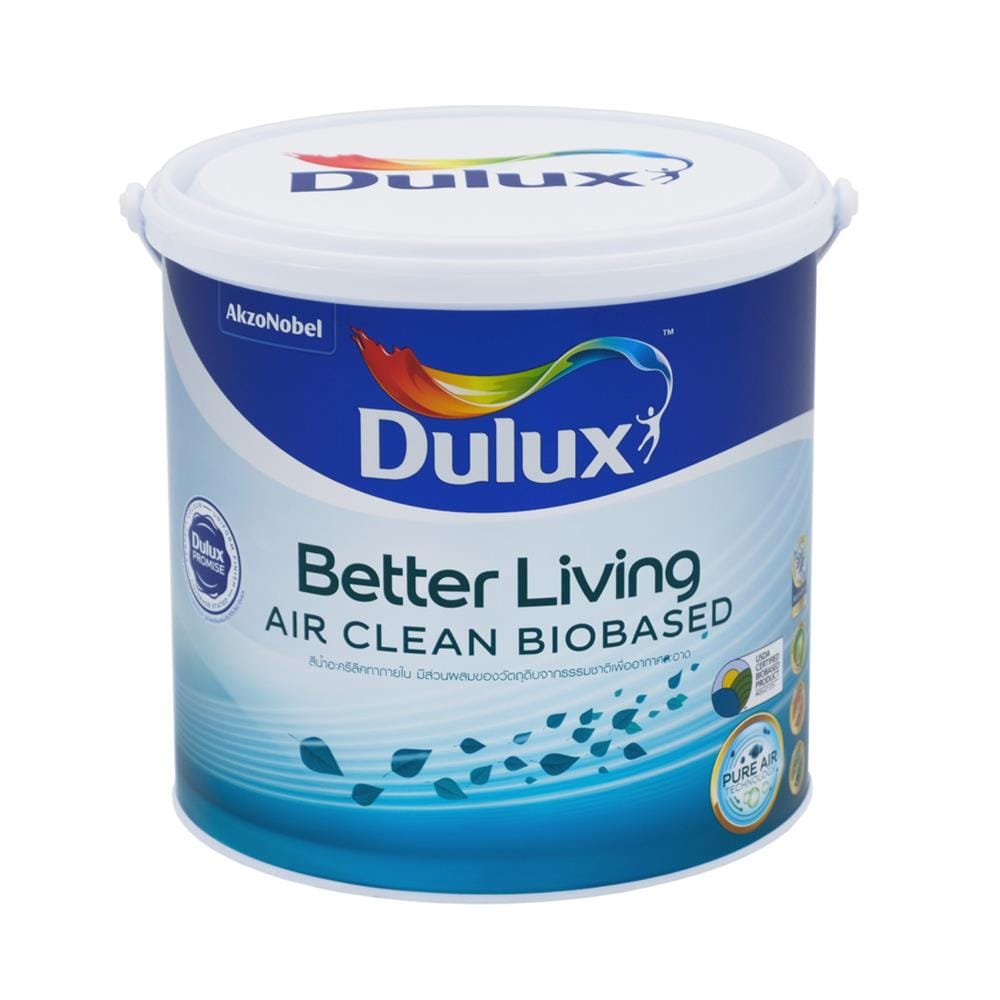 สีน้ำทาภายใน ชนิดกึ่งเงา DULUX BETTER LIVING BASE A สีขาว 1 แกลลอน