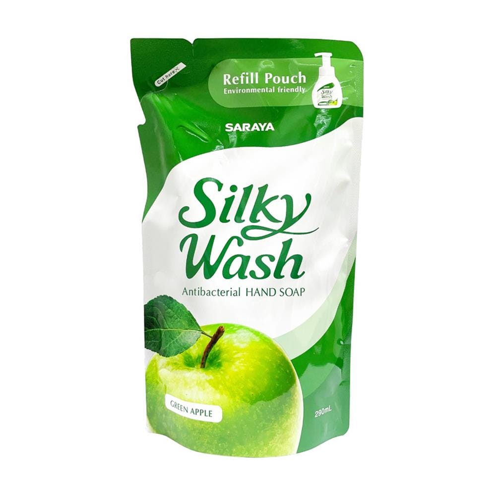 รีฟิลโฟมล้างมือ SILKY WASH 290 มล. GREEN APPLE