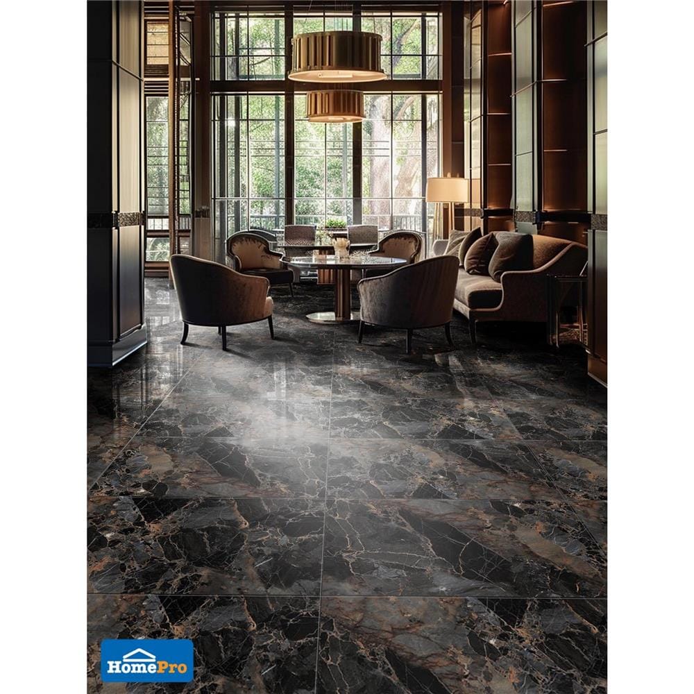 กระเบื้องพื้นพอร์ซเลน 60x120 ซม. MAxIMUS กราเชียส เกร์ย แบล็ค A 1.44 ตร.ม.