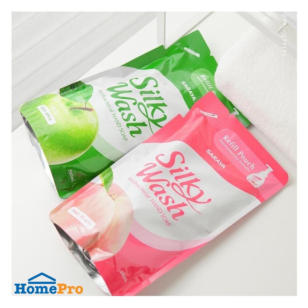 รีฟิลโฟมล้างมือ SILKY WASH 290 มล. PINKY PEACH