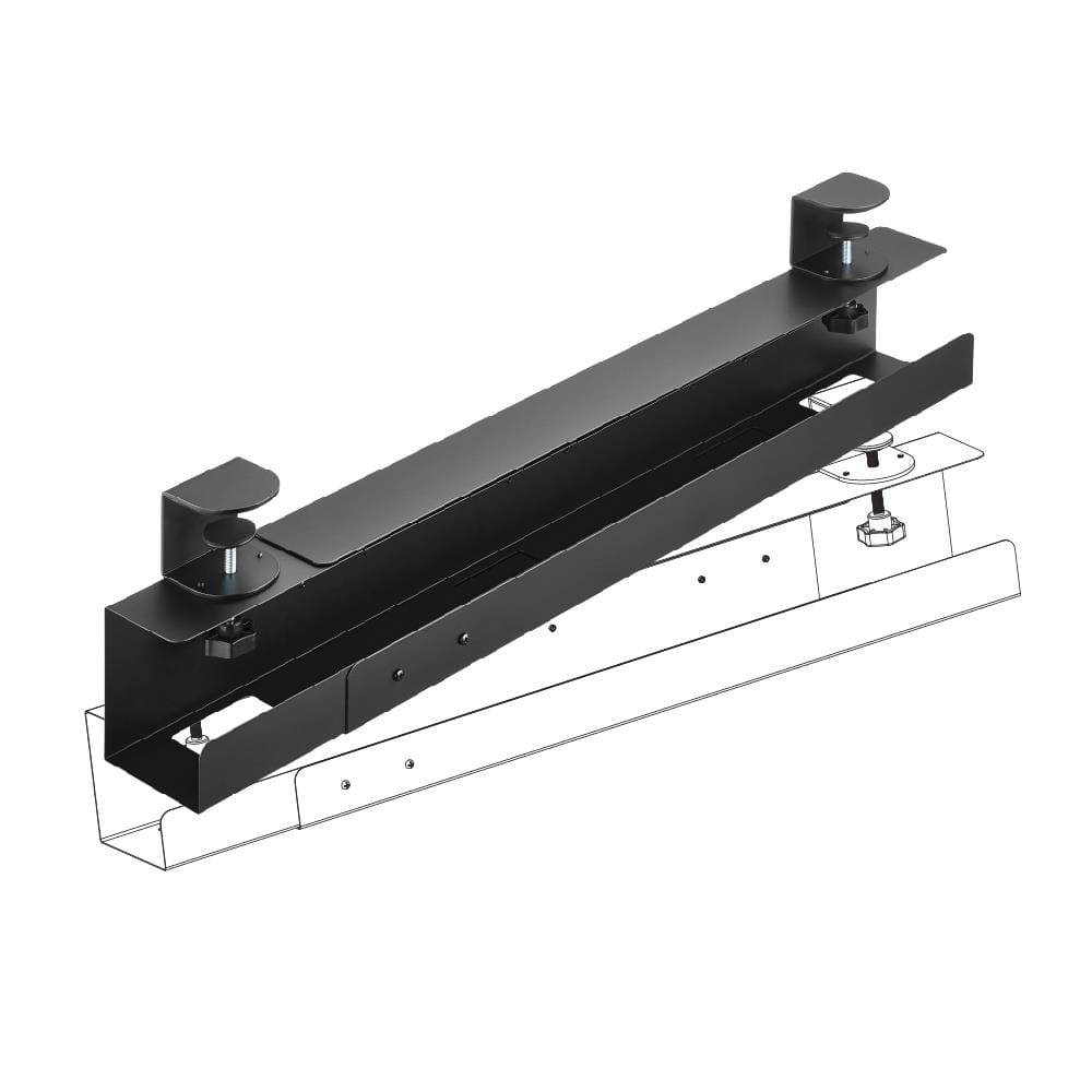 รางเก็บสายไฟแบบหนีบ ERGOTREND CLAMP-ON CABLE TRAY LOG สีดำ