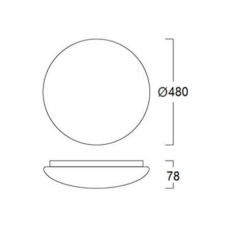 ไฟเพดาน LED LUMAX 03-A1570 19 นิ้ว 60 วัตต์ DAYLIGHT/COOL WHITE/WARM WHITE สีขาว_5