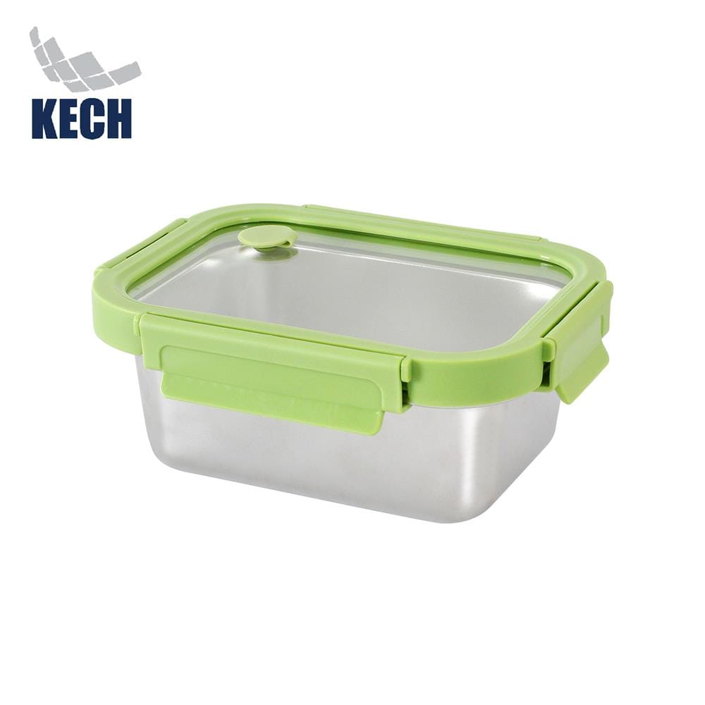 กล่องอาหารสเตนเลส KECH SHINEE 0.8 ลิตร สีเขียว