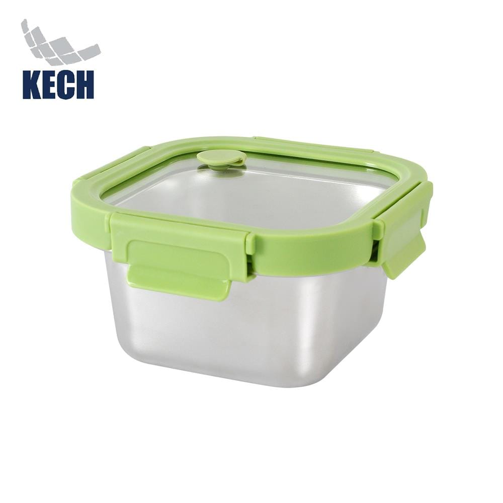 กล่องอาหารสเตนเลส KECH SHINEE 0.64 ลิตร สีเขียว