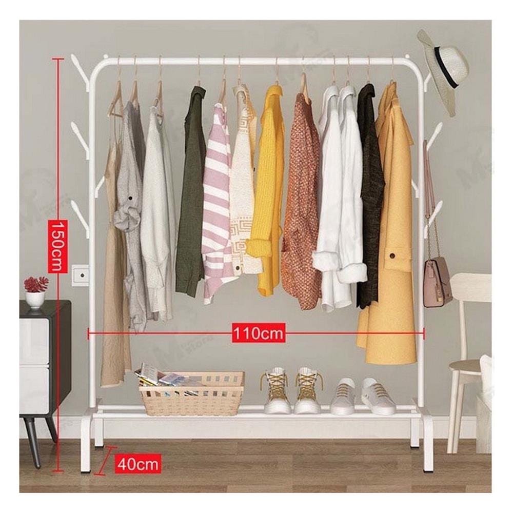 ราวตากผ้าพร้อมที่แขวน HANSEN BASIC 1.1 เมตร สีขาว
